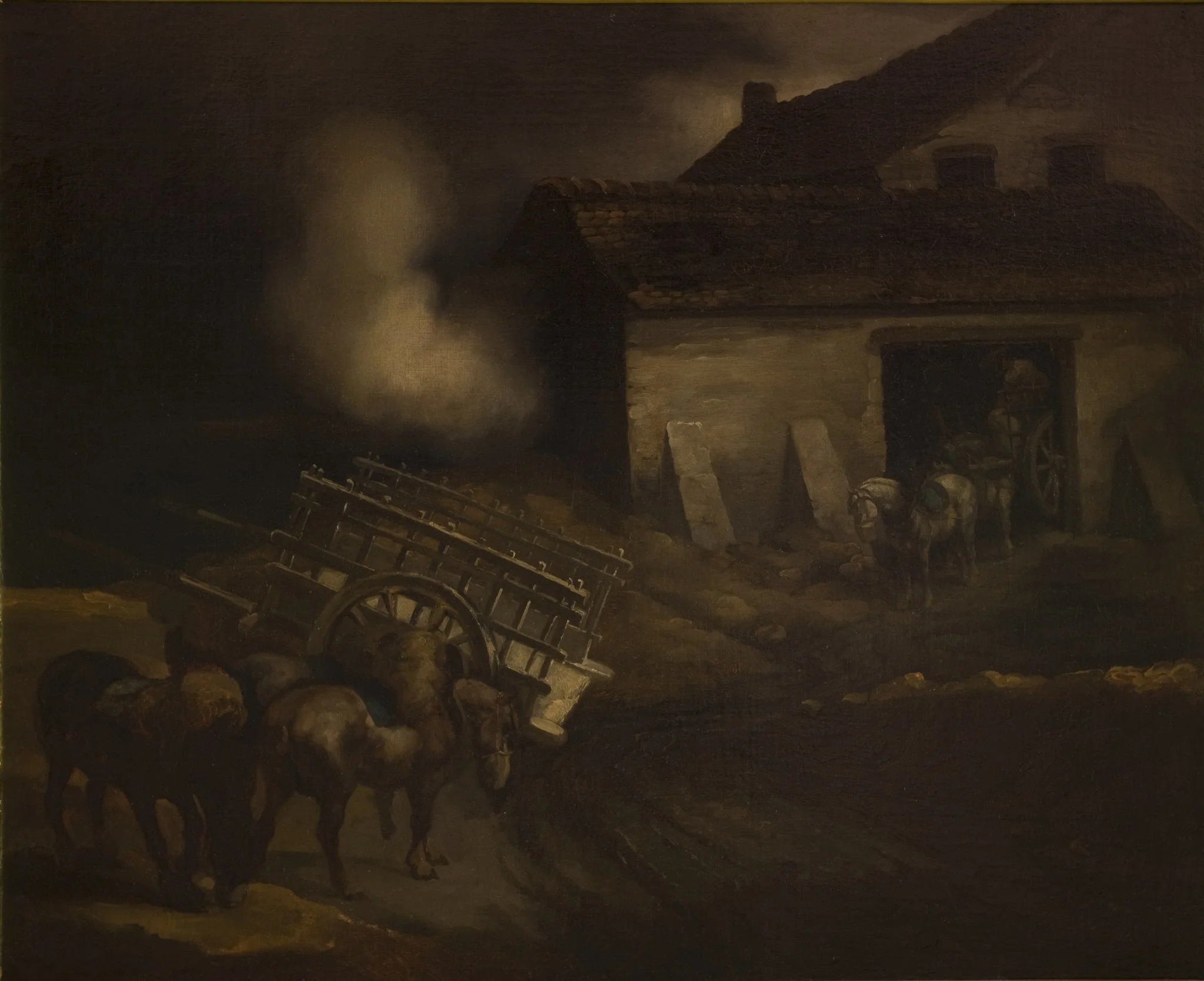 Plaster Works – Copy after Theodore Gericault’s Painting, by Piotr Michałowski, oil, 1837
