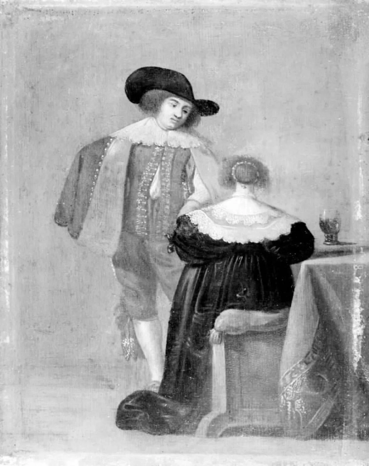 A Gentleman and a Lady in Conversation, by Unknown, 1650