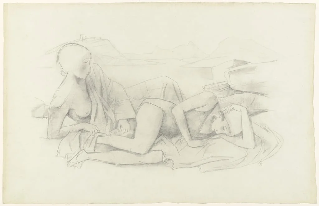 Untitled, by Karl Hofer, graphite, 1928