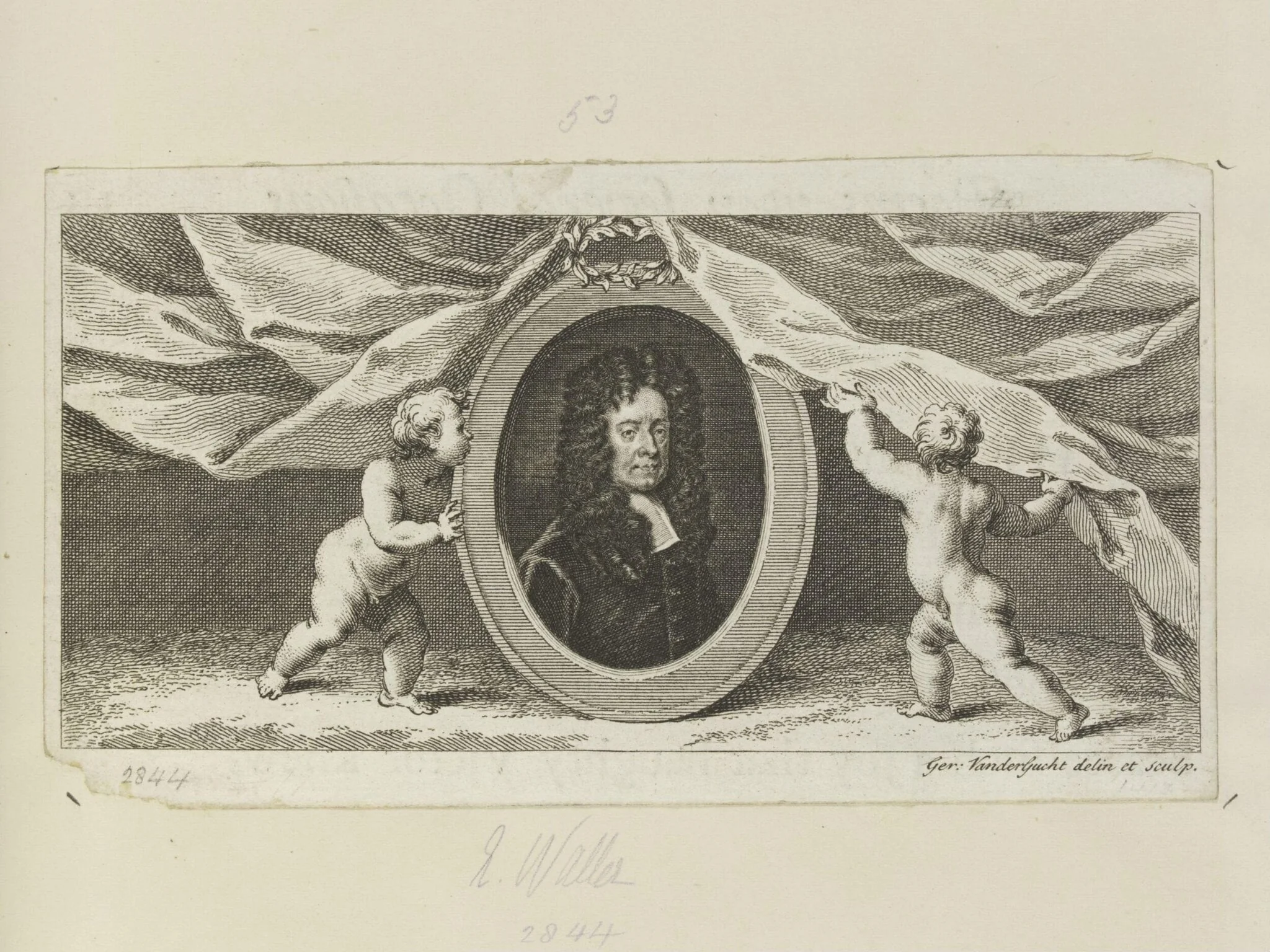 Edmund Waller, by Gerard Vandergucht, 1732