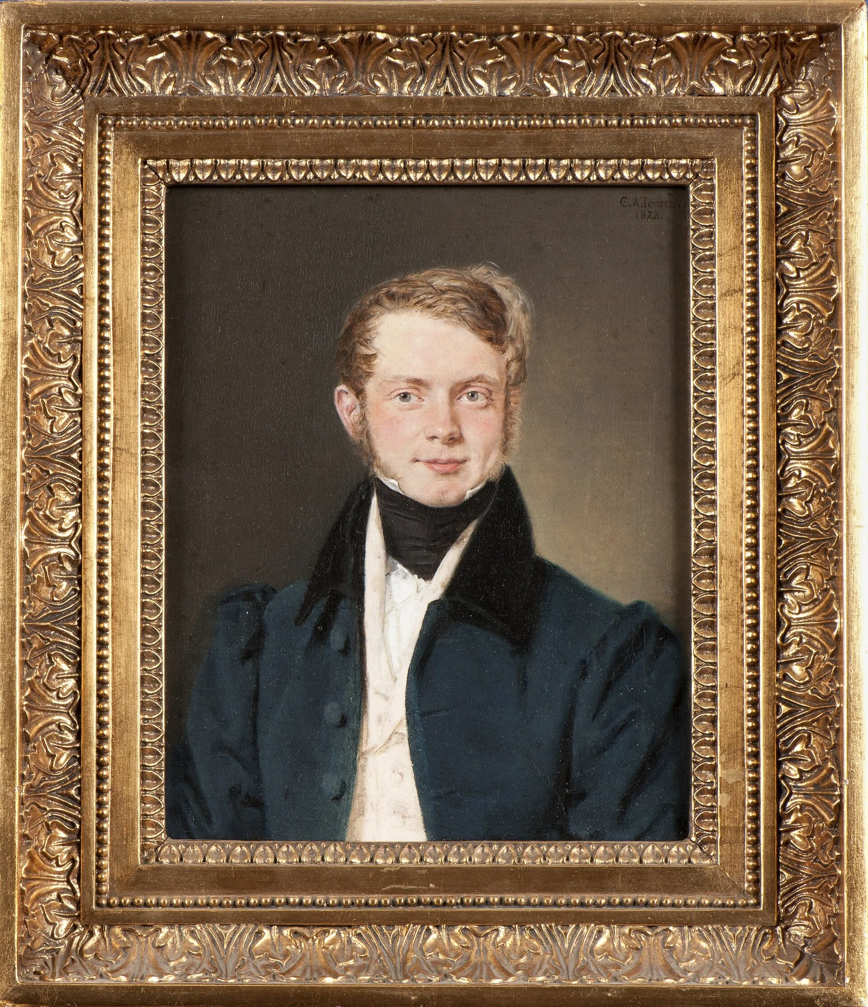 Mansporträtt, by Christian Albrecht Jensen, oil, 1828