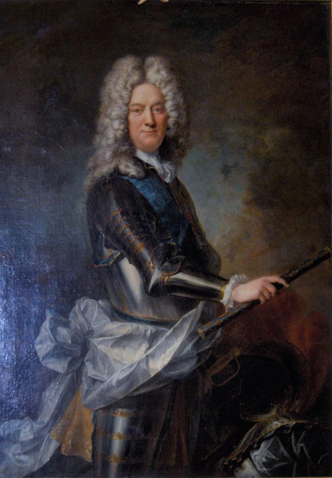 Portrait of Charles-Armand de Gontaut, Duke of Biron, Marshall of France, by Rigaud Hyacinthe, oil, 1750