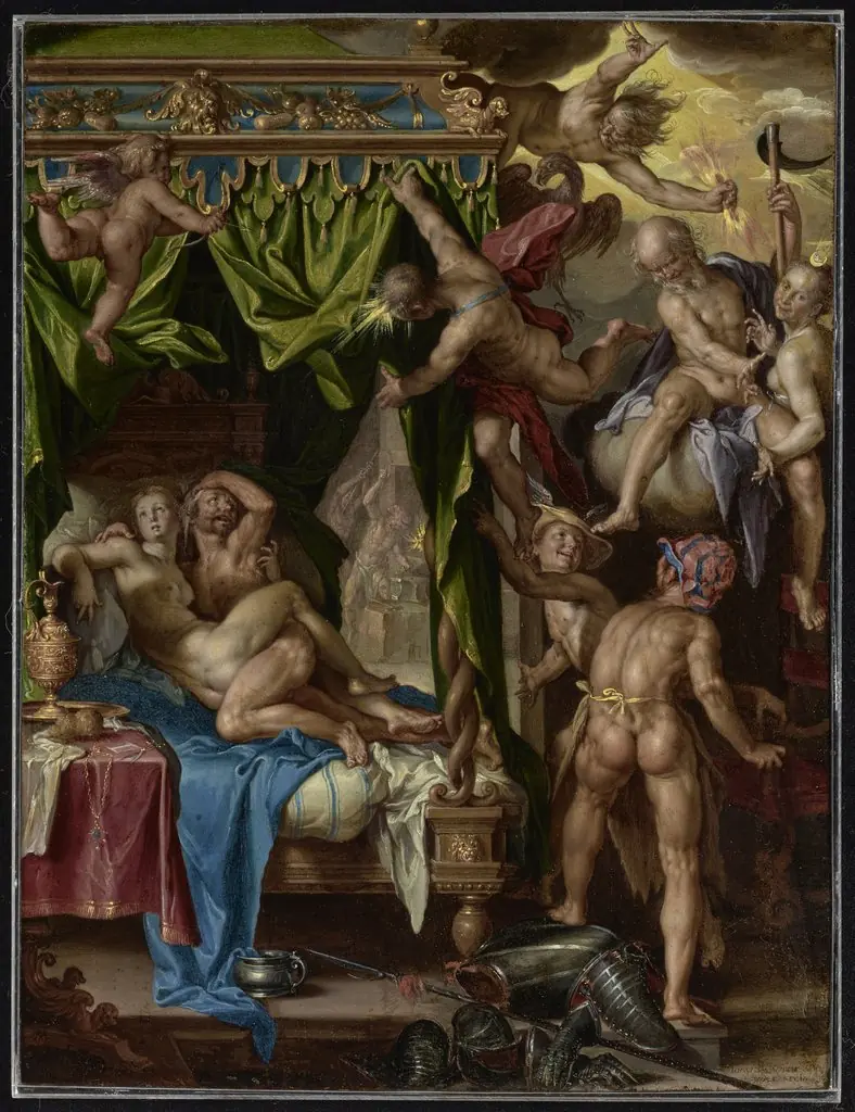 Mars and Venus Surprised by Vulcan