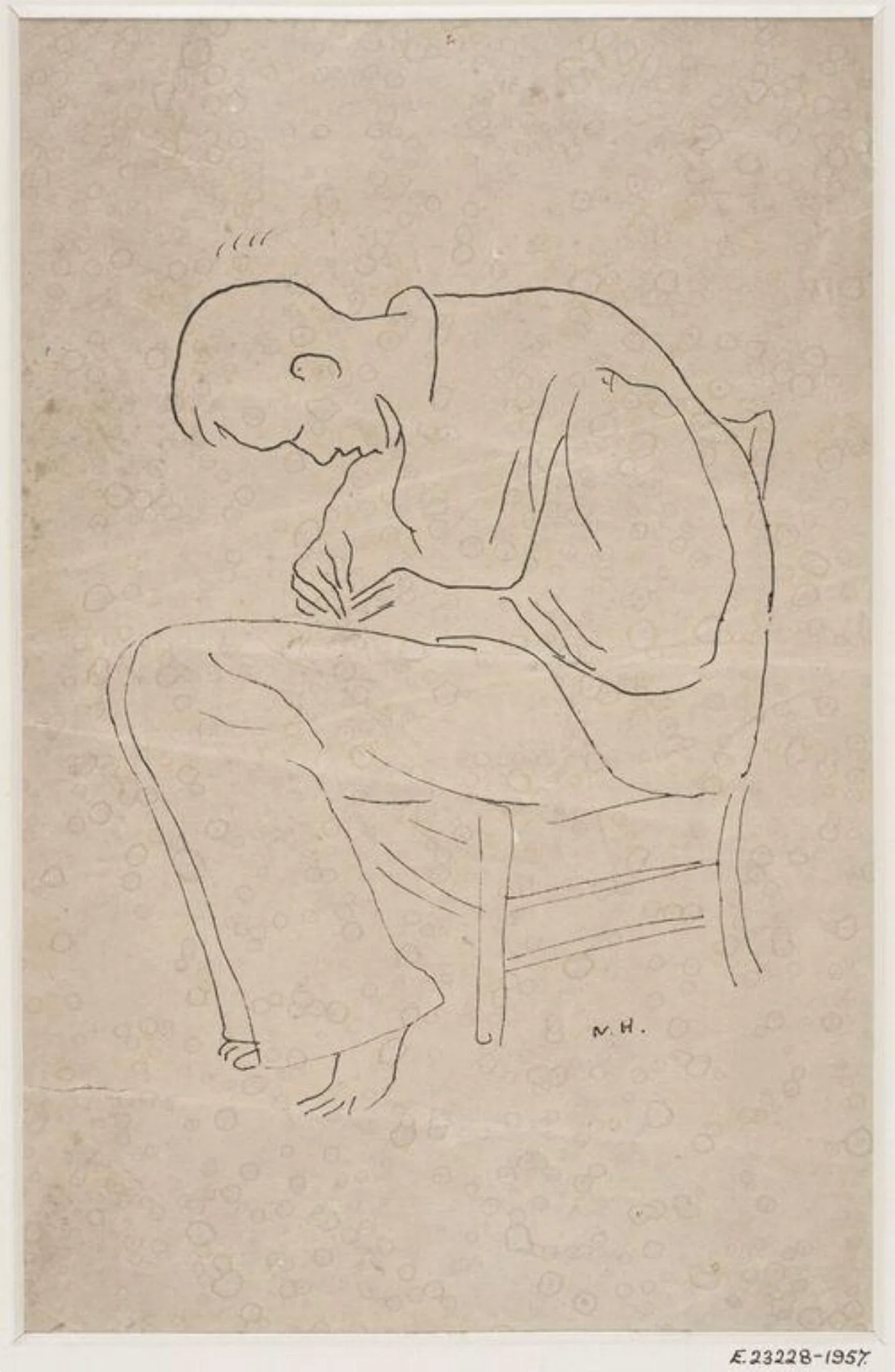 Amedeo Modigliani, by Nina Hamnett, 1914
