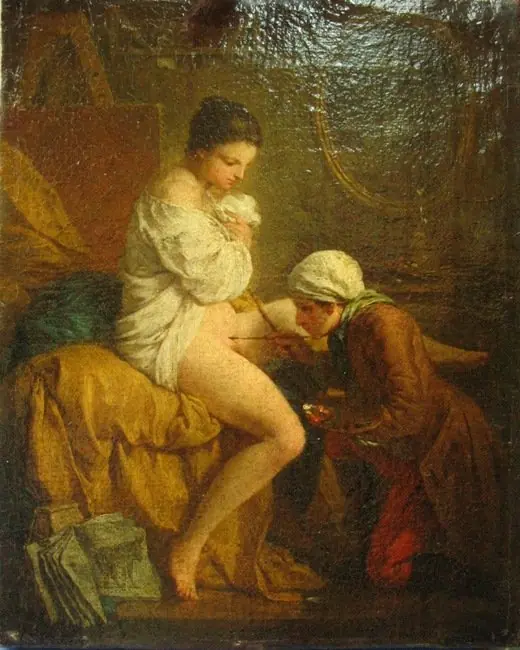 Scene from La Fontaine's Fable 'The Mare of Peasant Pierre'