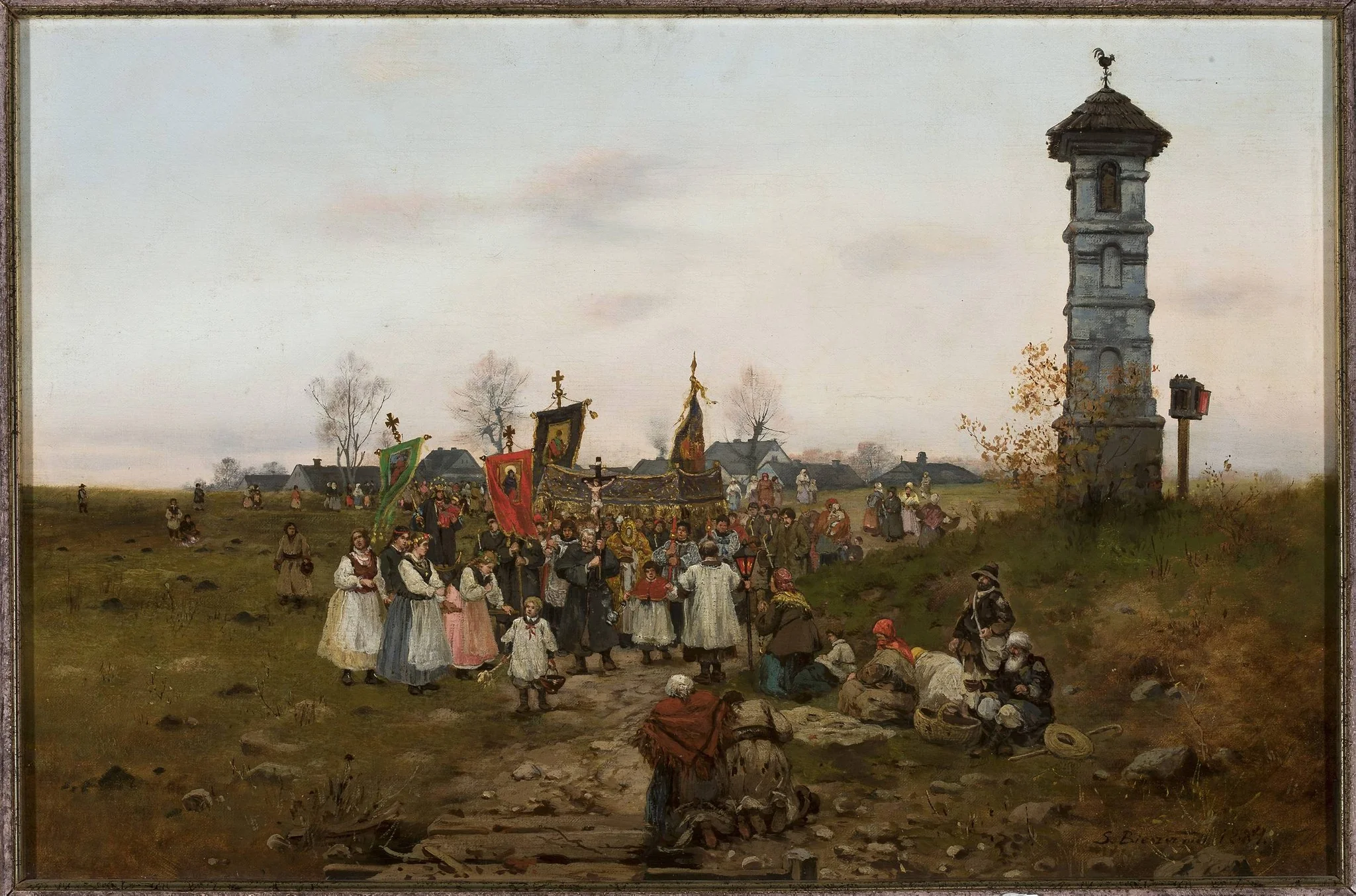 Great procession, by Seweryn Bieszczad, oil, 1892