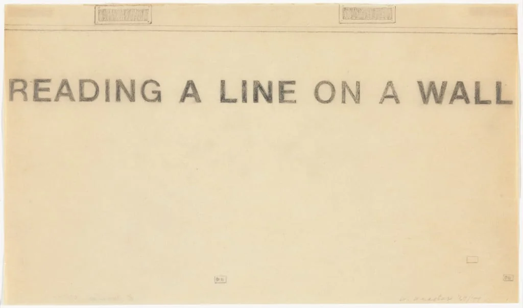 Untitled, by William Anastasi, graphite, 1972