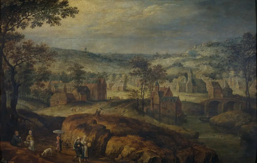 Landscape with village