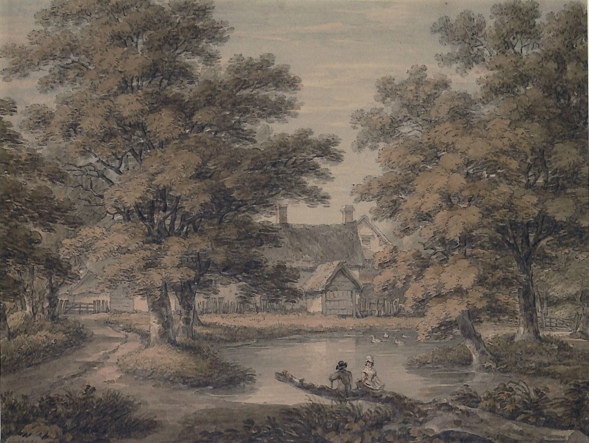 Farmhouse and Trees