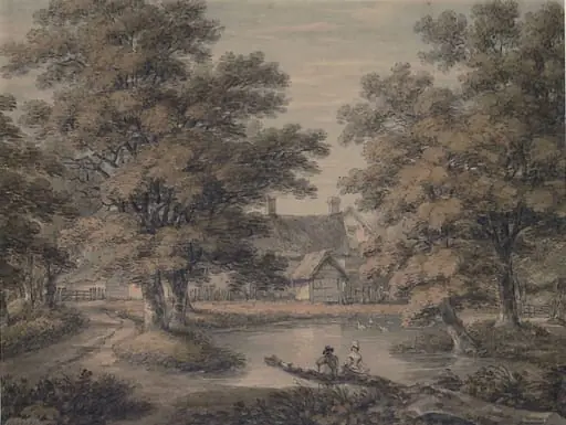 Farmhouse and Trees