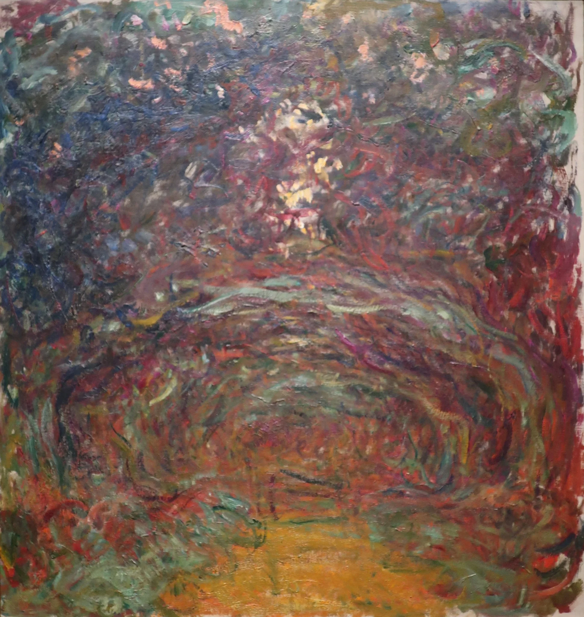 The alley of roses, by Claude Monet, oil, 1921
