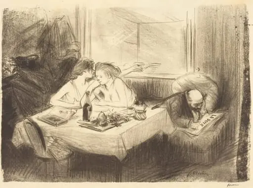 Le cabinet particulier (3e planche) (The Private Room) (third plate)
