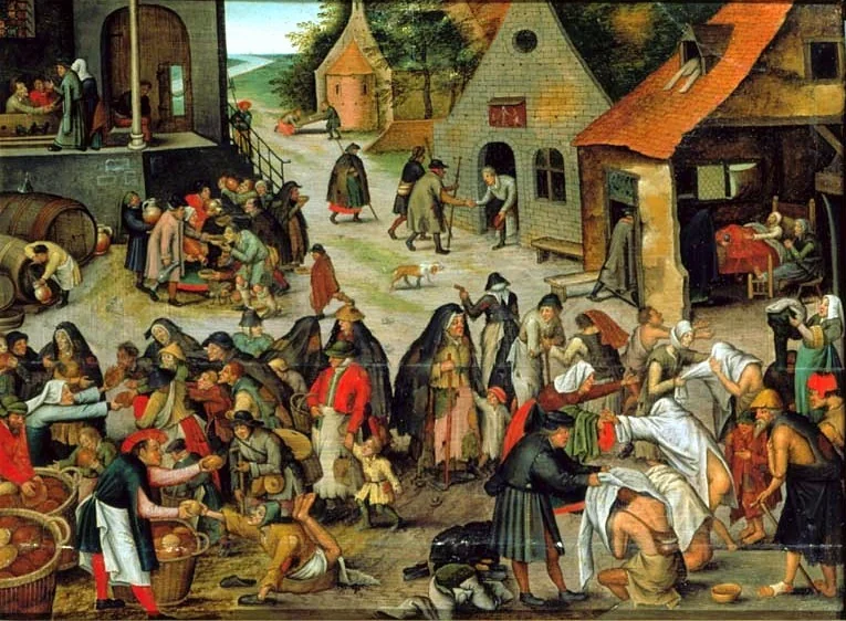 The Seven Acts of Mercy by Pieter Brueghel the Younger, by Pieter Brueghel the Younger, oil, 1613