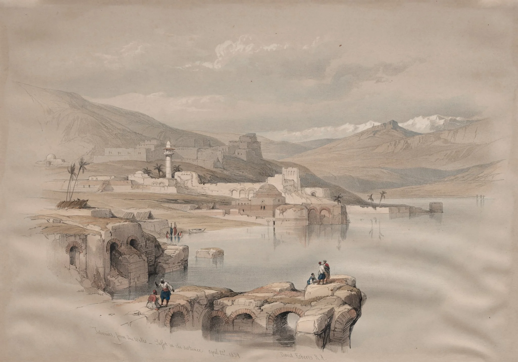 Tiberias, from the Walls, Safet in the Distance