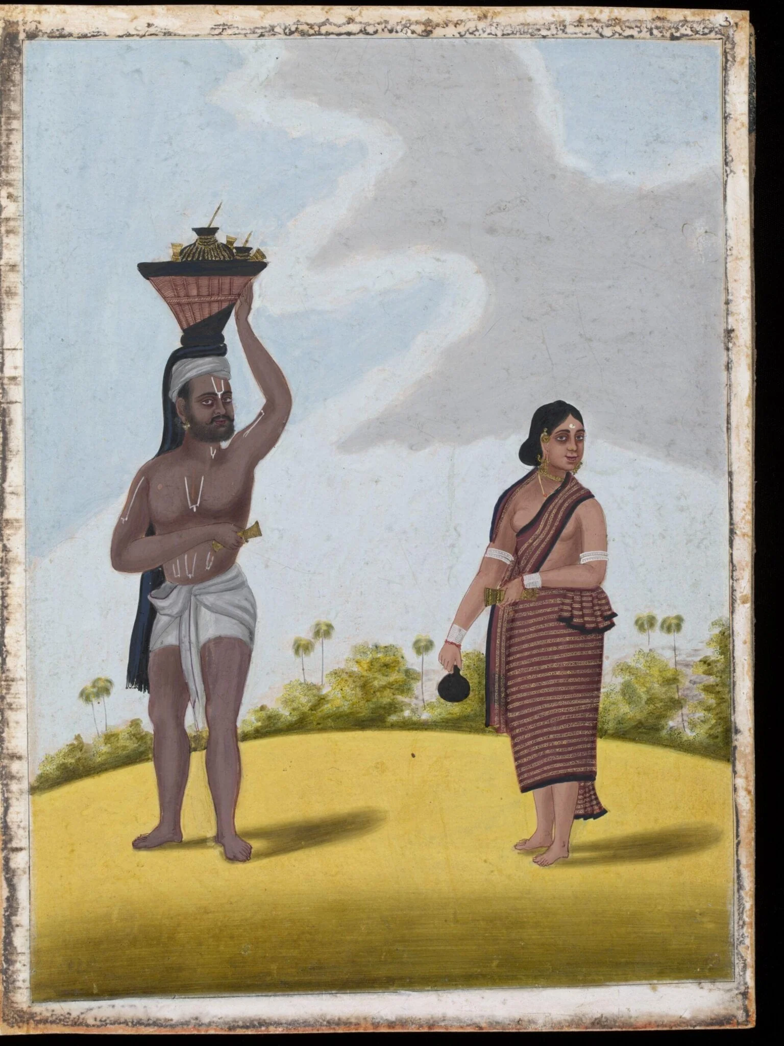 An oilman and his wife, by Unknown, paint, 1805