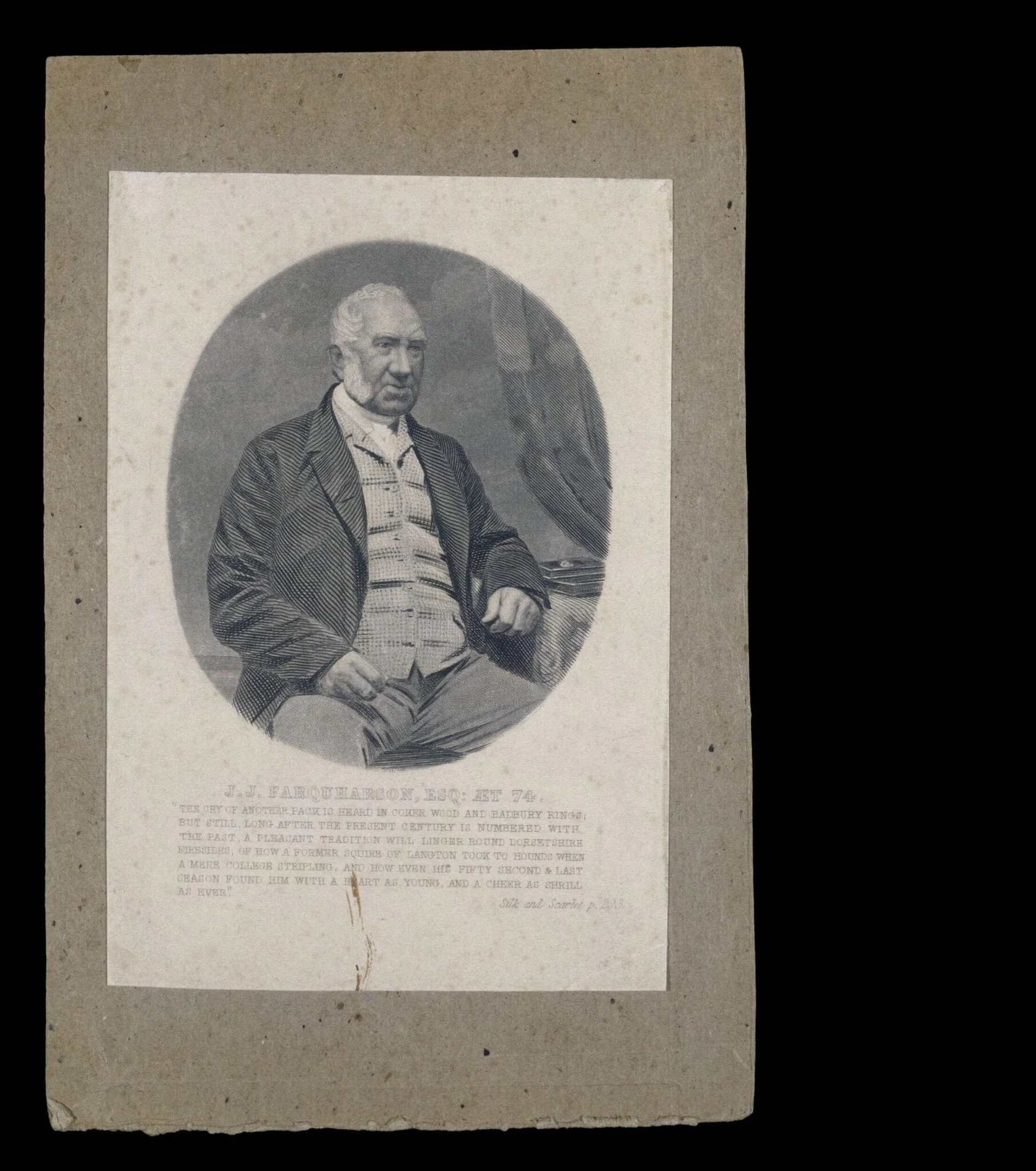 J.J. Farquharson, Esq: Aet 74, by Unknown, 1833