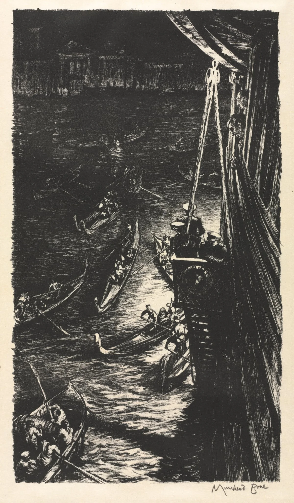 Midnight at Venice, by Muirhead Bone, 1924