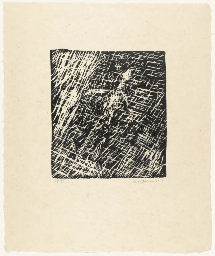 Untitled, by Lester F. Johnson, ink, 1957