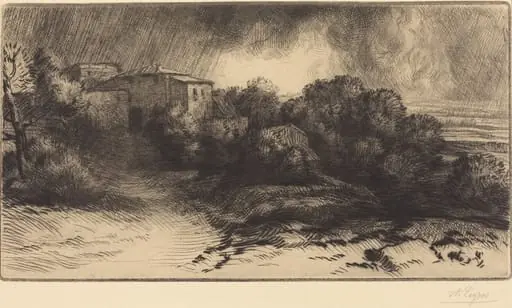 View of a Farm Seen in a Storm (La ferme de Brieux (Effet d'orage))