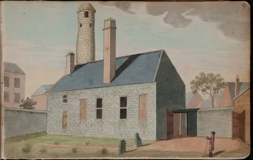A view of the round tower of Michael of Pole in the city of Dublin [...]