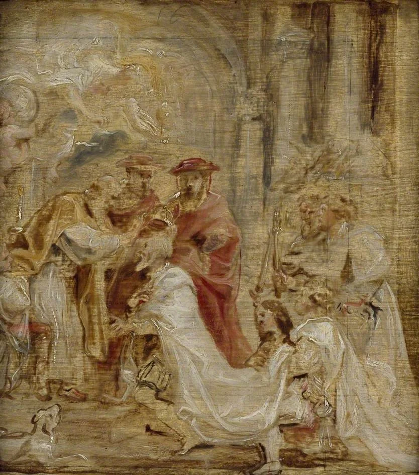 The Coronation of Henri IV, by Peter Paul Rubens, oil, 1627