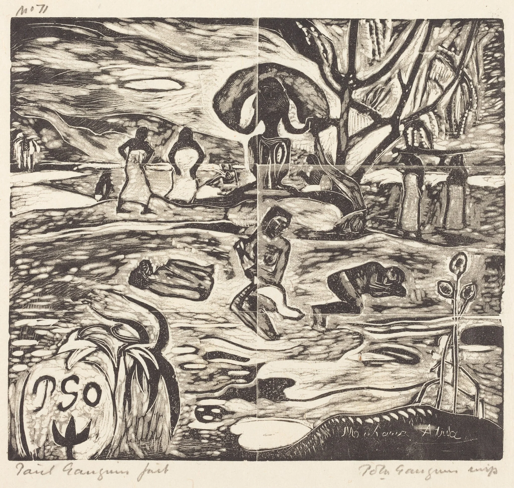 Mahana Atua (Day of the Gods), by Paul Gauguin, ink, 1894