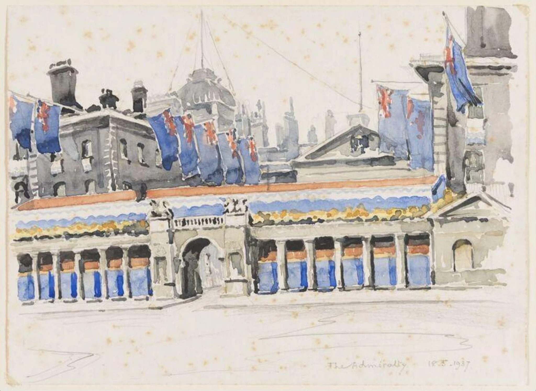 The Admiralty, by Pile, watercolor, 1937