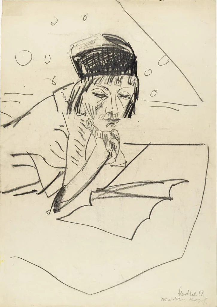Untitled, by Erich Heckel, graphite, 1912