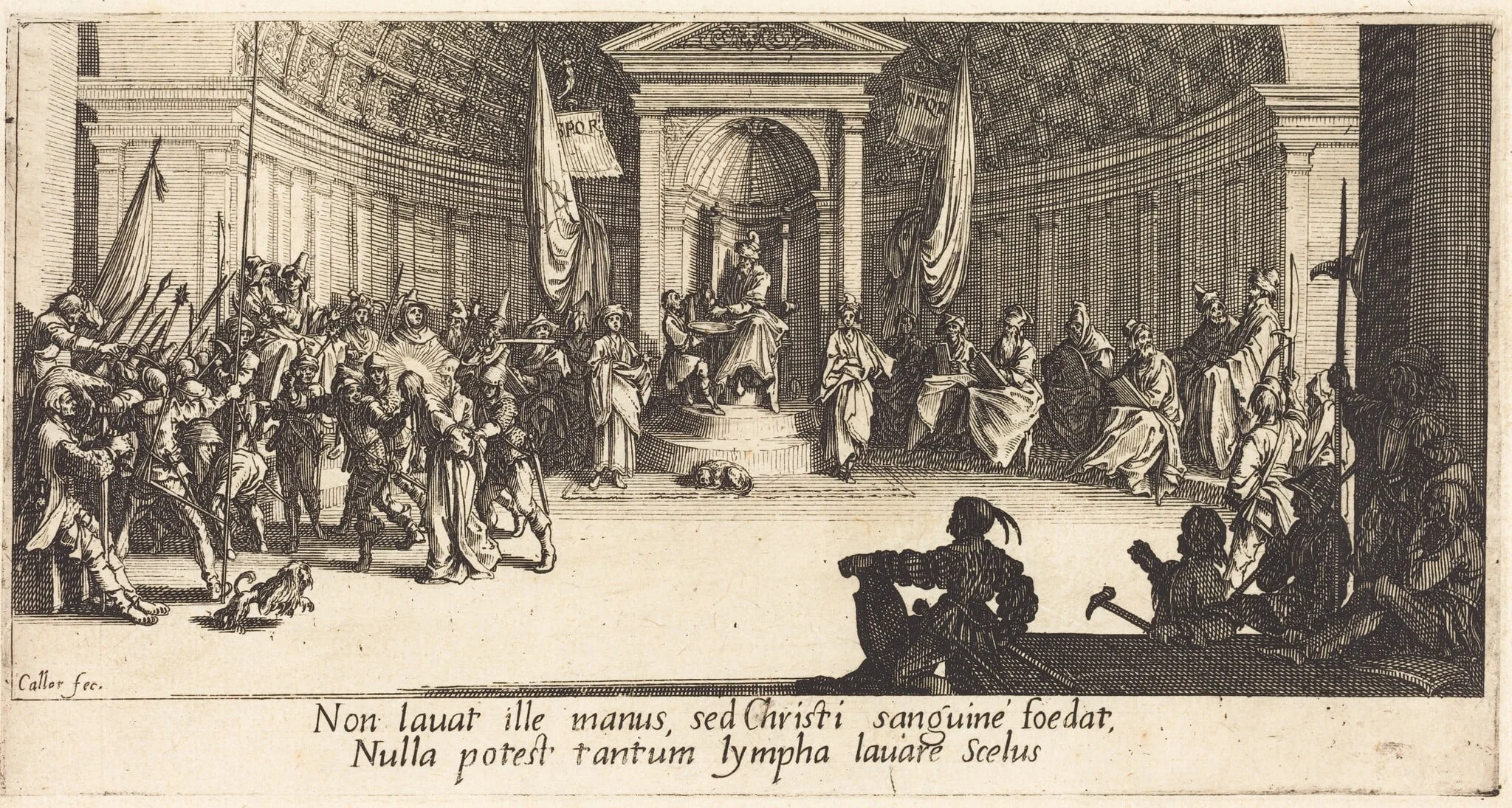 The Condemnation to Death, by Jacques Callot, ink, 1618