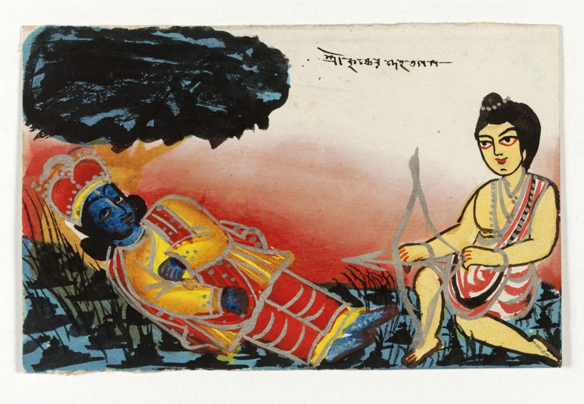 Krishna, by Unknown, paint, 1890