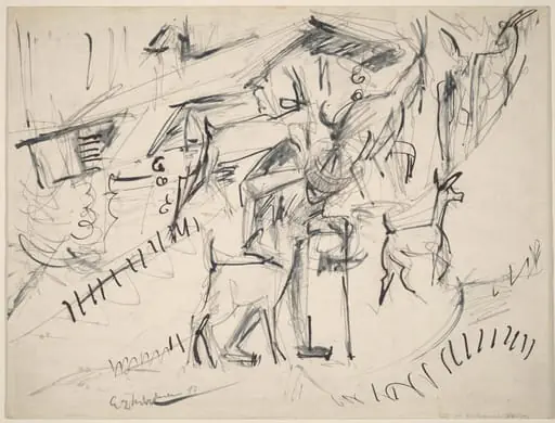 Goatherd with Goats