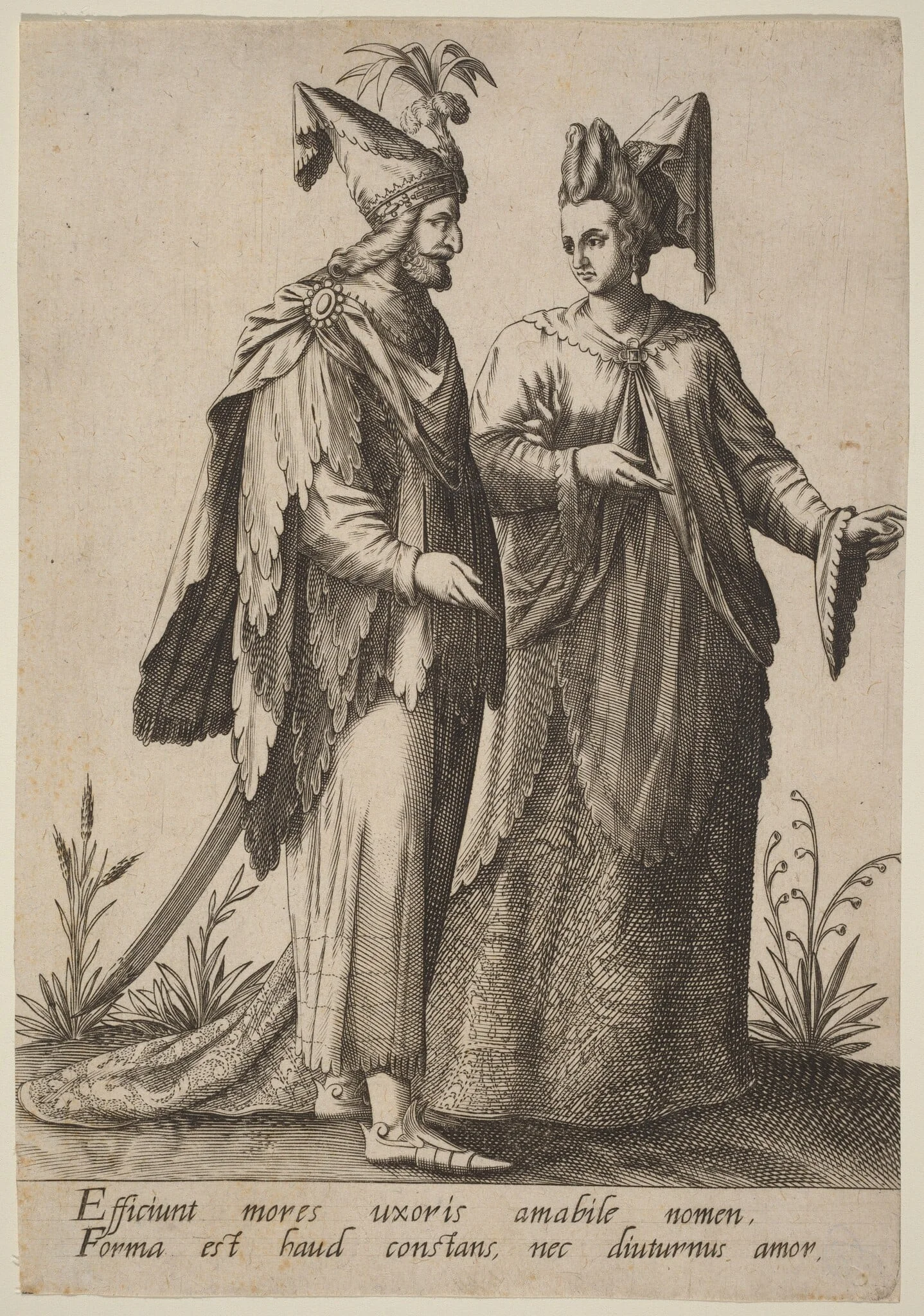 Efficiunt mores uxoris..., by Robert Boissard, ink, 1597