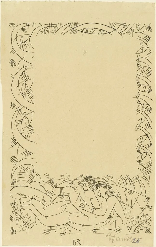Untitled, by Richard Janthur, ink, 1898
