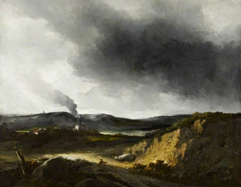 The Lime Kiln, by Georges Michel, oil, 1800