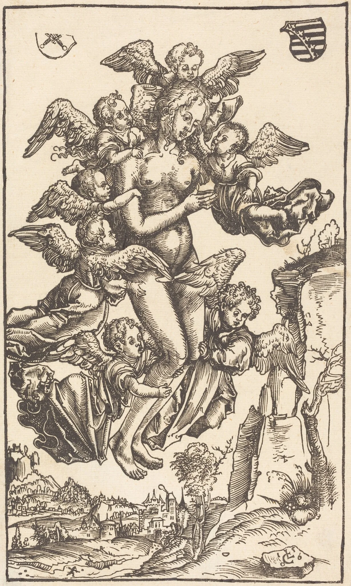The Ecstasy of Saint Mary Magdalene, by Lucas Cranach the Elder, ink, 1506