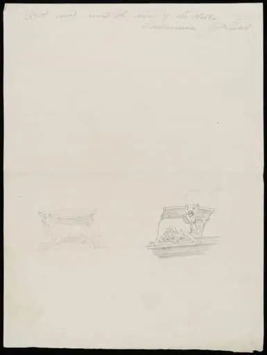 Sketches of corbel in Hall.