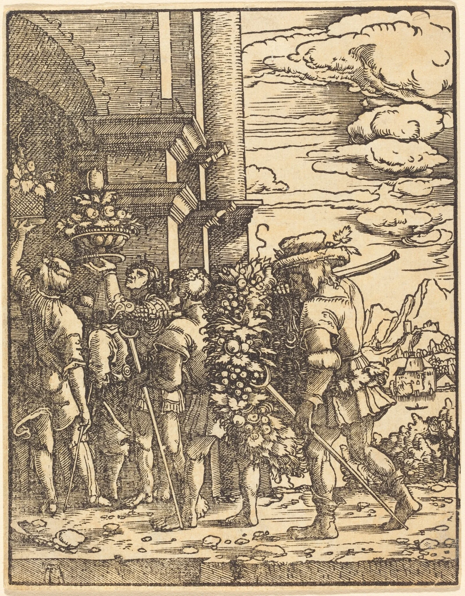 Joshua and Caleb, by Albrecht Altdorfer, ink, 1520
