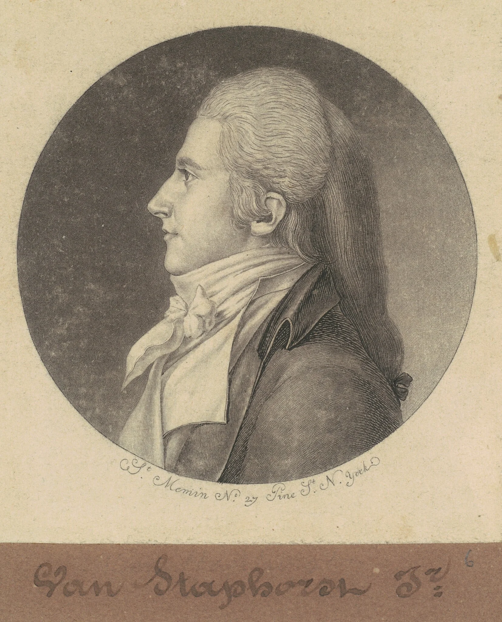 Van Staphorst, Jr., by Charles Balthazar Julien Févret de Saint-Mémin, ink, 1797