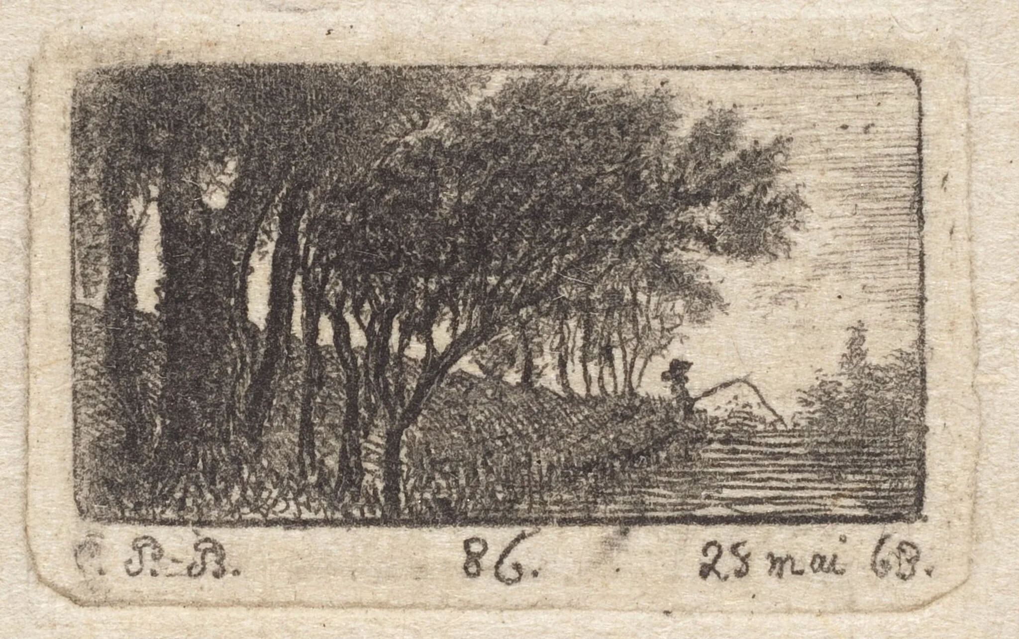 The Young Peasant Woman, by Emmanuel Phélippes-Beaulieu, ink, 1863