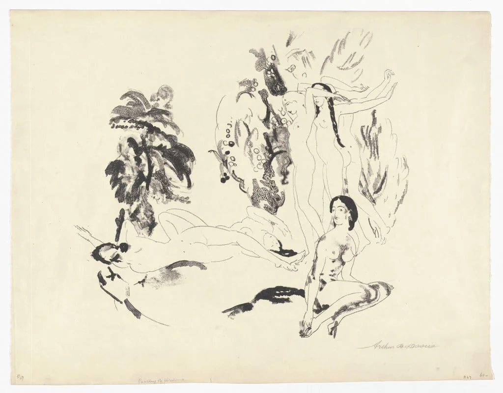 Untitled, by Arthur Bowen Davies, ink, 1921
