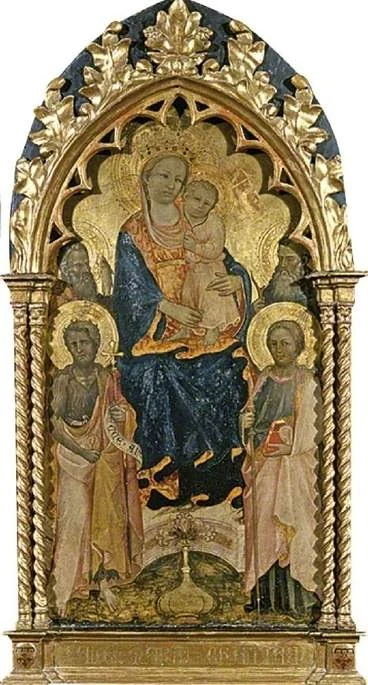 Virgin and Child with SS. John the Baptist, James, Andrew and (?) Anthony Abbot