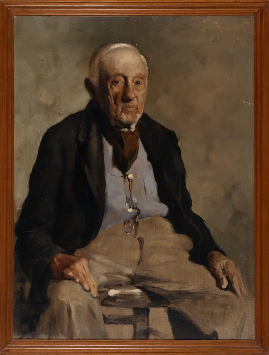 Portrait of old man sitting, by Frydas Zephyros, unspecified, 1898