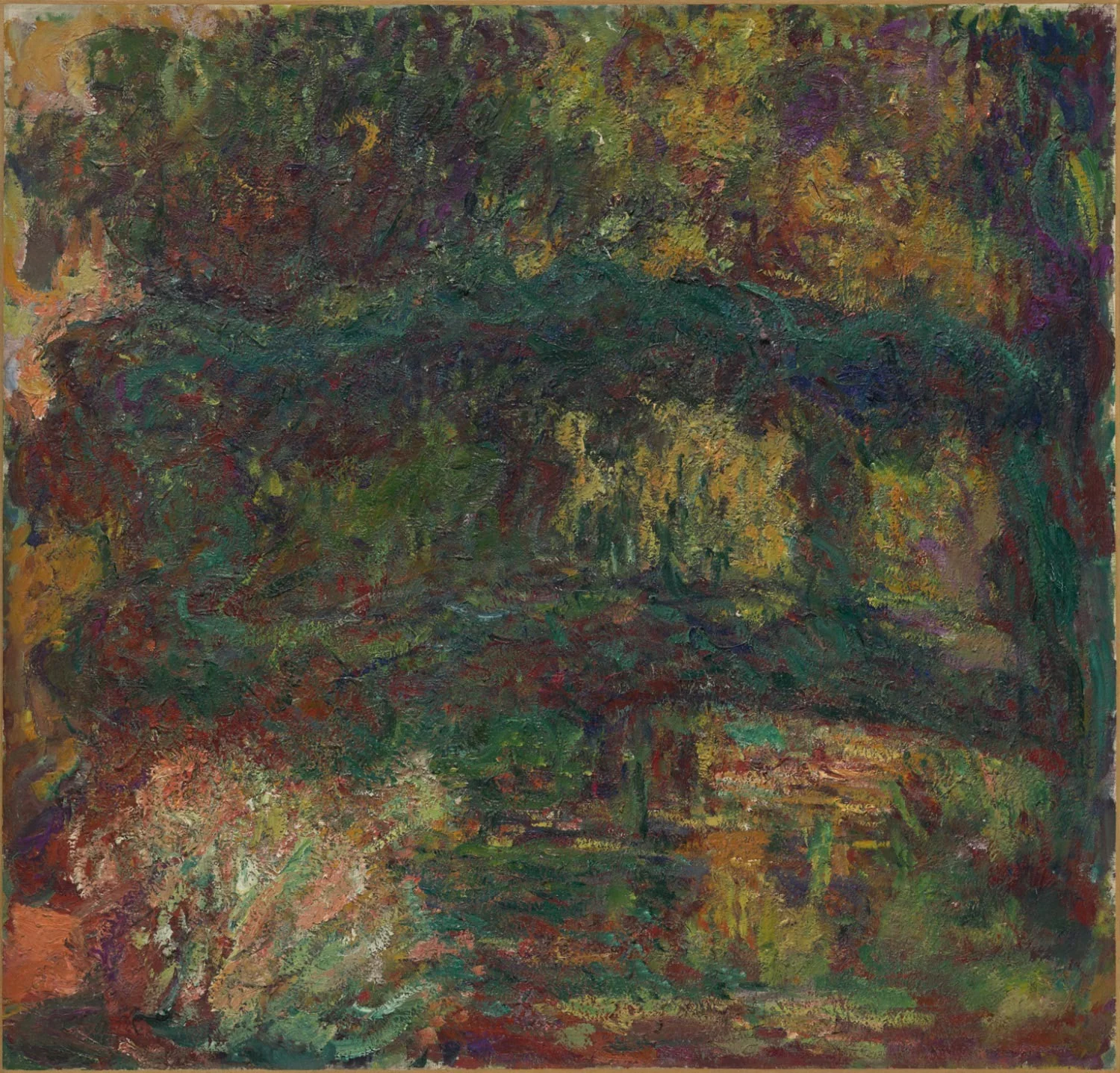Nymphéas, Japanese Bridge, by Claude Monet, oil, 1890