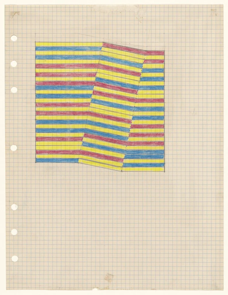 Untitled, by Frank Stella, graphite, 1965