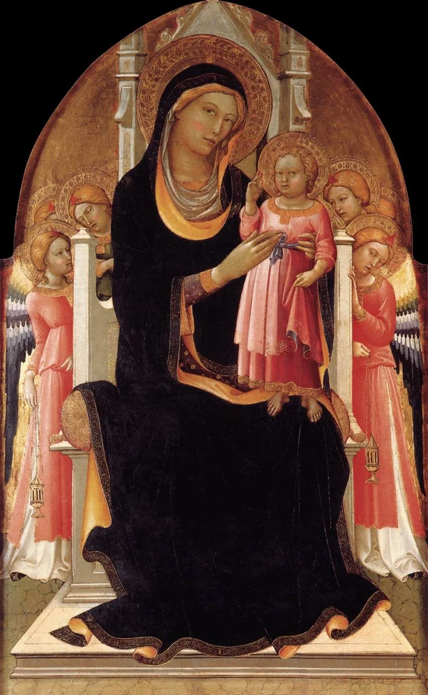 Virgin and Child on the Throne with Six Angels