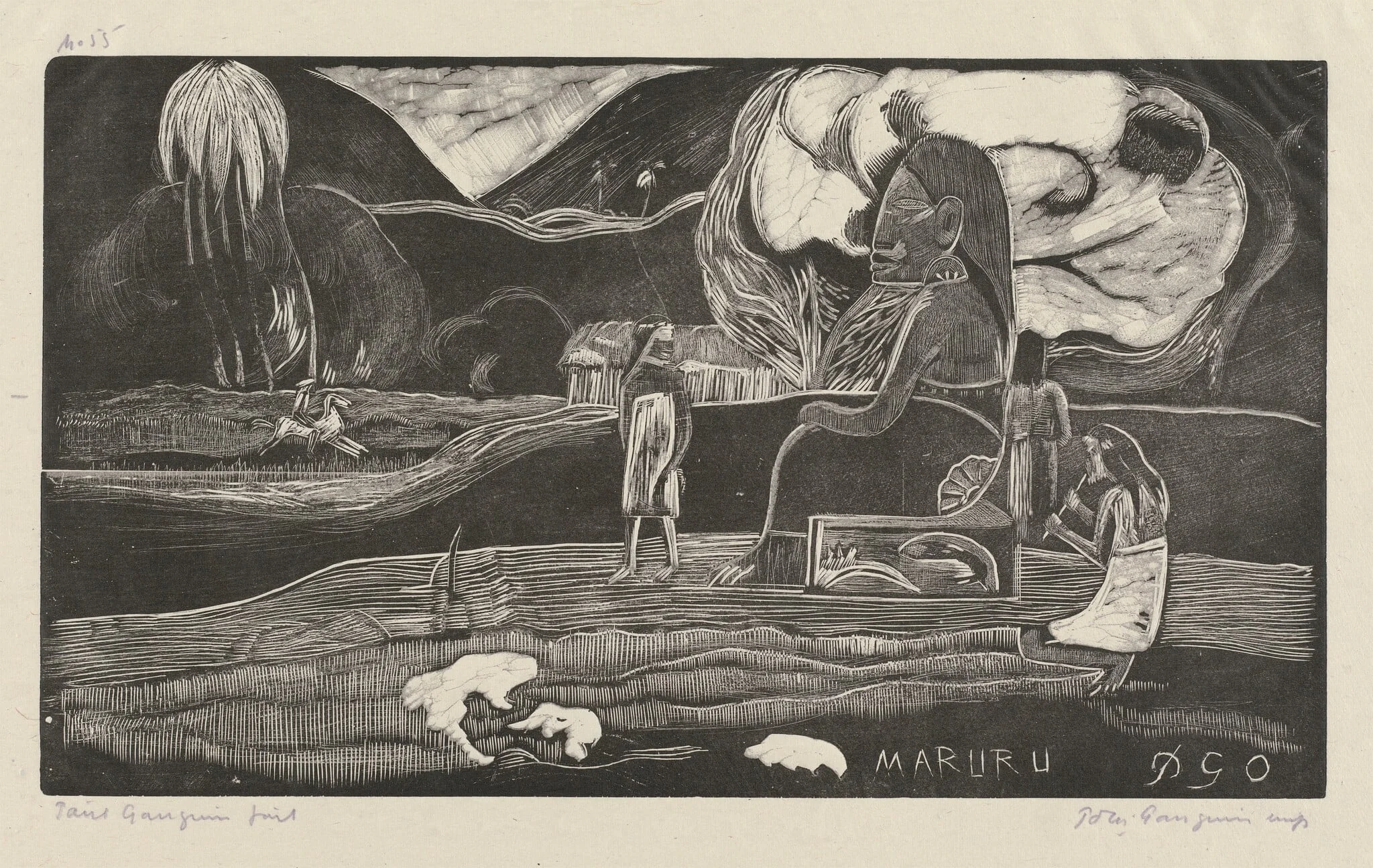 Maruru (Thank You), by Paul Gauguin, ink, 1894