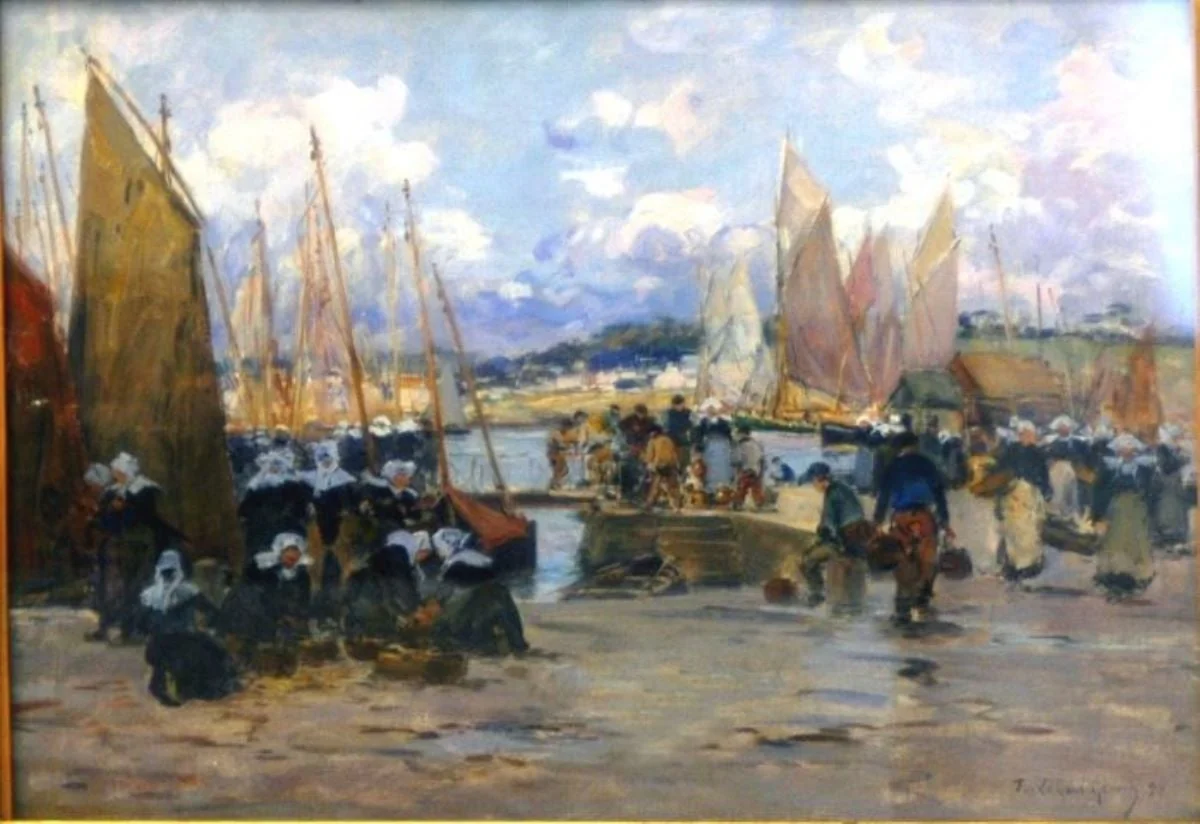 Vedere dintr-un port breton, by Fernand-Marie-Eugène Le Gout-Gérard, unspecified, 1898