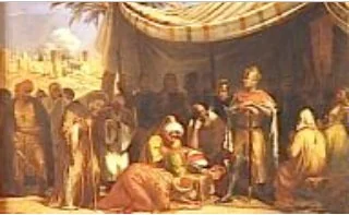 Capitulation of Ascalon on 19 August 1153, by Sébastien-Melchior Cornu, oil, 1840
