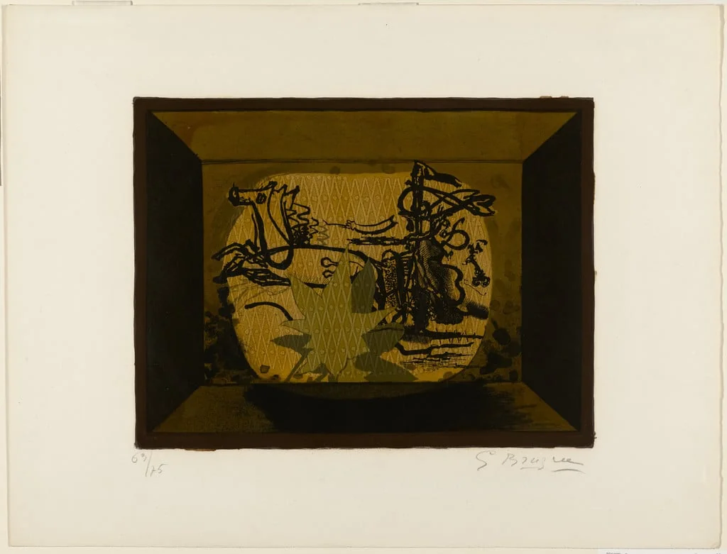 Untitled, by Georges Braque, ink, 1955