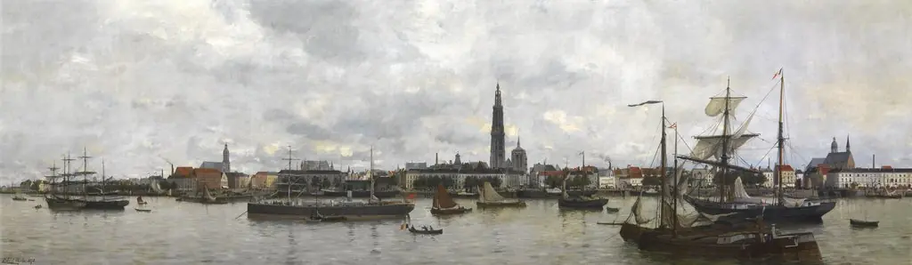 The Antwerp Waterfront in 1870